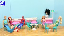 Spiderman Barbie Doll Trains with Captain America Barbie Doll for Mary Jane by ToysReviewToys