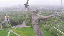 Na Rússia, drone captura imagens do colossal monumento aos mortos da Batalha de Stalingrado