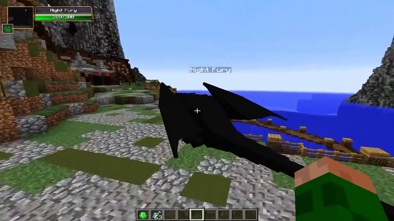 Minecraft - HOW TO TRAIN YOUR DRAGON 2 - TOOTHLESS MOD (Night Fury, Dragons, Berk) -LittleLizardGam