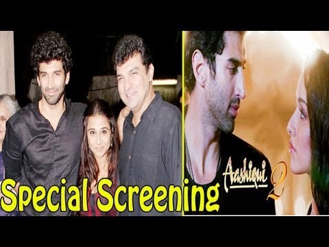 Bollywood Celebs Poses for Cameras at the Special Screening of film Aashiqui 2