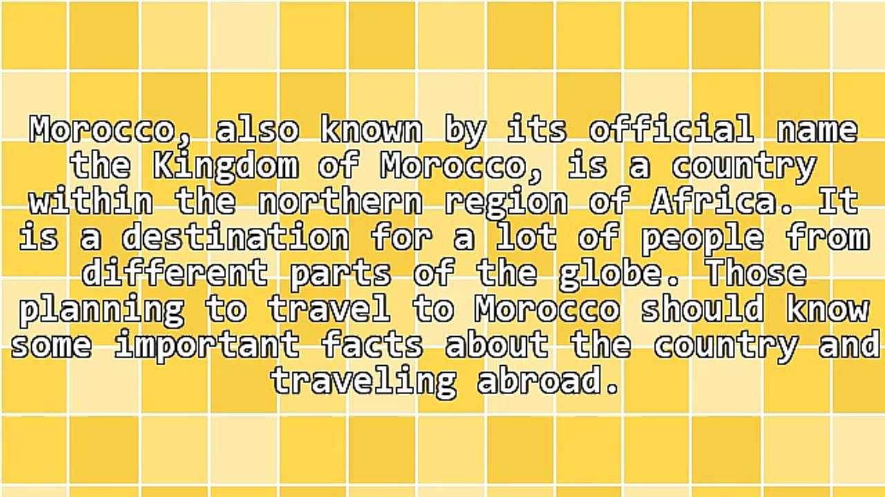 Basics On Travel To Morocco
