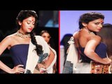 Shriya Saran in Blue TUBE TOP Walk The Ramp for Asmita Marwa Collection at the Lakme Fashion Week