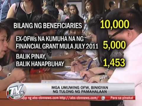 Returning OFWs get livelihood aid