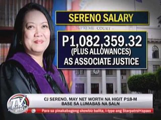 Sereno declares P18-M net worth in 2011