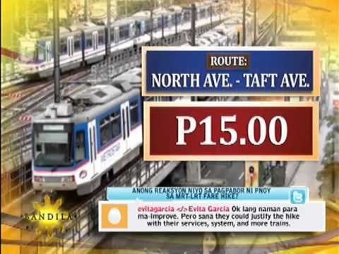 PNoy in favor of MRT, LRT fare hike