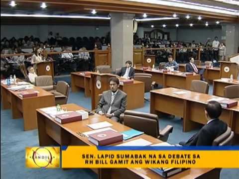 Lapid joins RH bill debates in Filipino