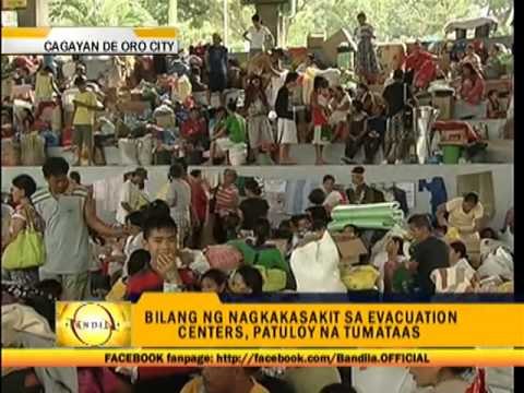 Illnesses spread in evacuation centers