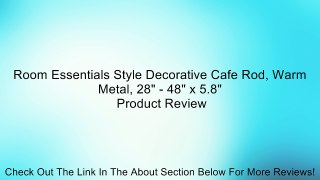 Room Essentials Style Decorative Cafe Rod, Warm Metal, 28