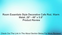 Room Essentials Style Decorative Cafe Rod, Warm Metal, 28