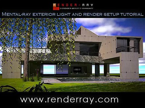 3d Max Mental ray exterior light & render setup tutorial