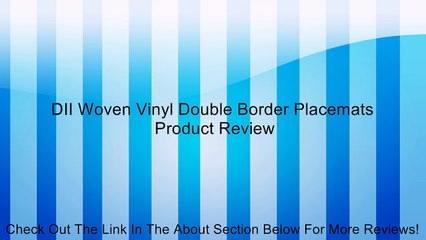 DII Woven Vinyl Double Border Placemats Review