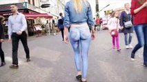 New York Sokaklarında Yürüyen Çıplak Kız Deneyi - Pantolon Dövmesi
