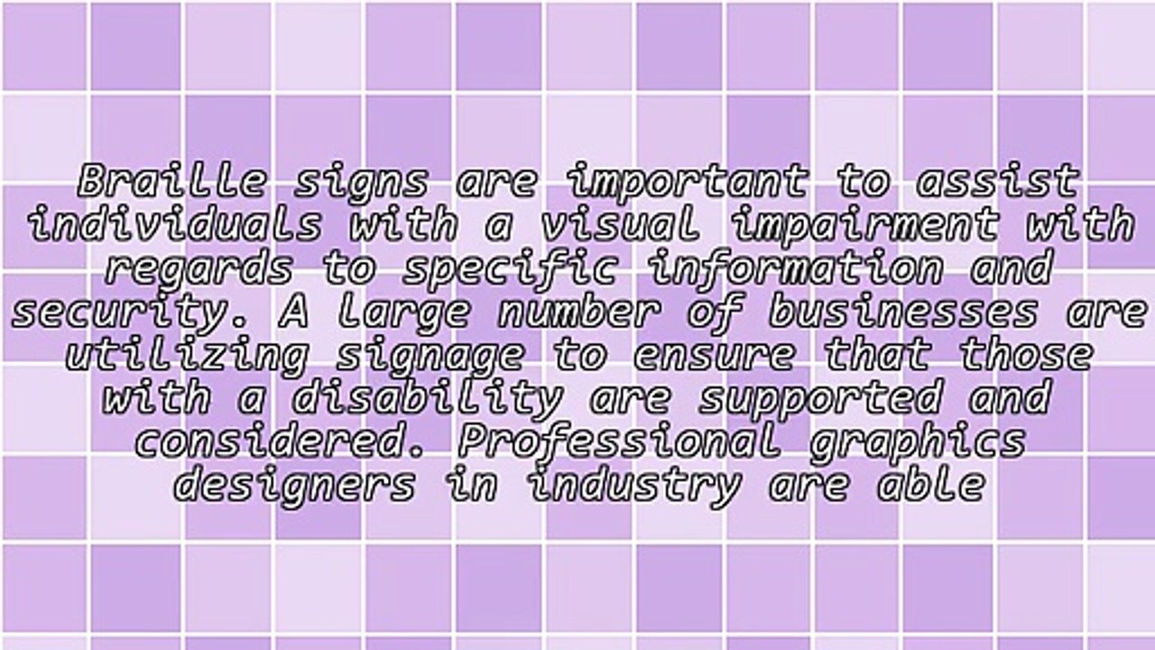 The Reasons For Using Braille Signs