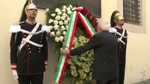 Roma - 37° morte Aldo Moro, Presidente Mattarella in via Caetani