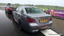 BMW M5 V10 with  Eisenmann Race Exhaust! BURNOUT & REVS!
