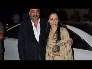 Sanjay Dutt And Wife Manyata Dutt Arrive At Bunty Walia & Vanessa Parmar's Wedding Reception