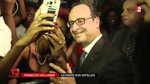 François Hollande en visite aux Antilles