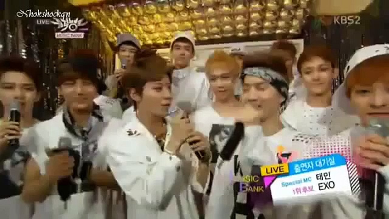 귀여운 EXO 인터뷰 뮤직 뱅크 Cute EXO Interview Music Bank Funny Moment 2014 @j