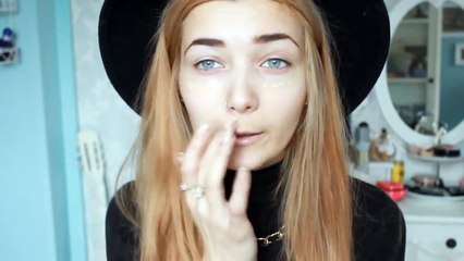 Bold Vampy Makeup for Autumn & Winter hairstyles