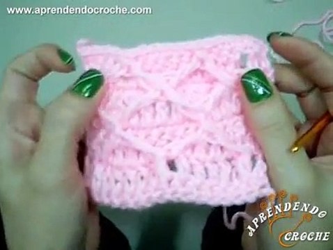Ponto Sobreposto em Relevo no croche - Tipos de Pontos no Crochê
