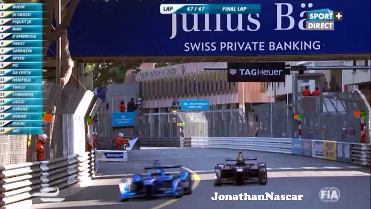 "Il a mis le damier trop tard ce..." Buemi Monaco 2015 Formule E
