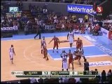 Cyrus Baguio denies Mark Caguioa with a big block | Brgy Ginebra vs Alaska aces | Governor's Cup May 8,2015