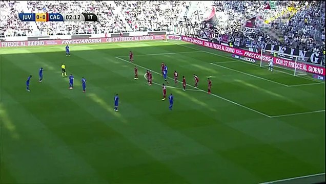 Paul Pogba free-kick chance Juventus 0-0 Cagliari | Serie A 2015