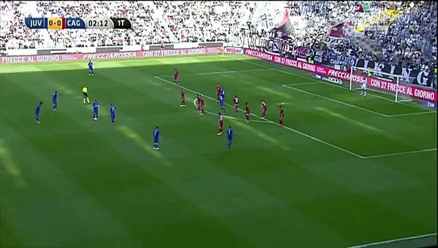 Paul Pogba free-kick chance Juventus 0-0 Cagliari | Serie A 09.05.2015