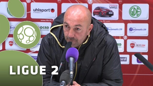 Conférence de presse Valenciennes FC - Stade Lavallois (2-2) : David LE FRAPPER (VAFC) - Denis ZANKO (LAVAL) - 2014/2015