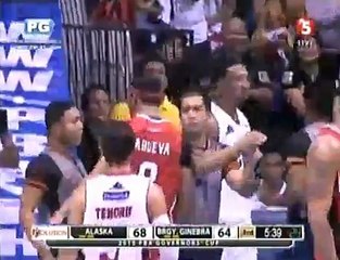 Orlando Johnson & Calvin Abueva Staredown | Ginebra vs Alaska | May 8,2015