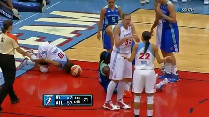 Lindsay Harding sprains ankle vs Liberty 19.06