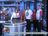 Los cinco héroes cubanos visitan sede de teleSUR en Caracas