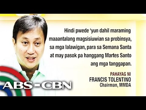 MMDA bans road reblocking during Holy Week