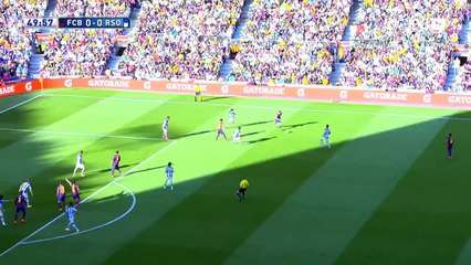 Neymar was lurking back post and he punished the visitors with a poacher's goal. ‪
