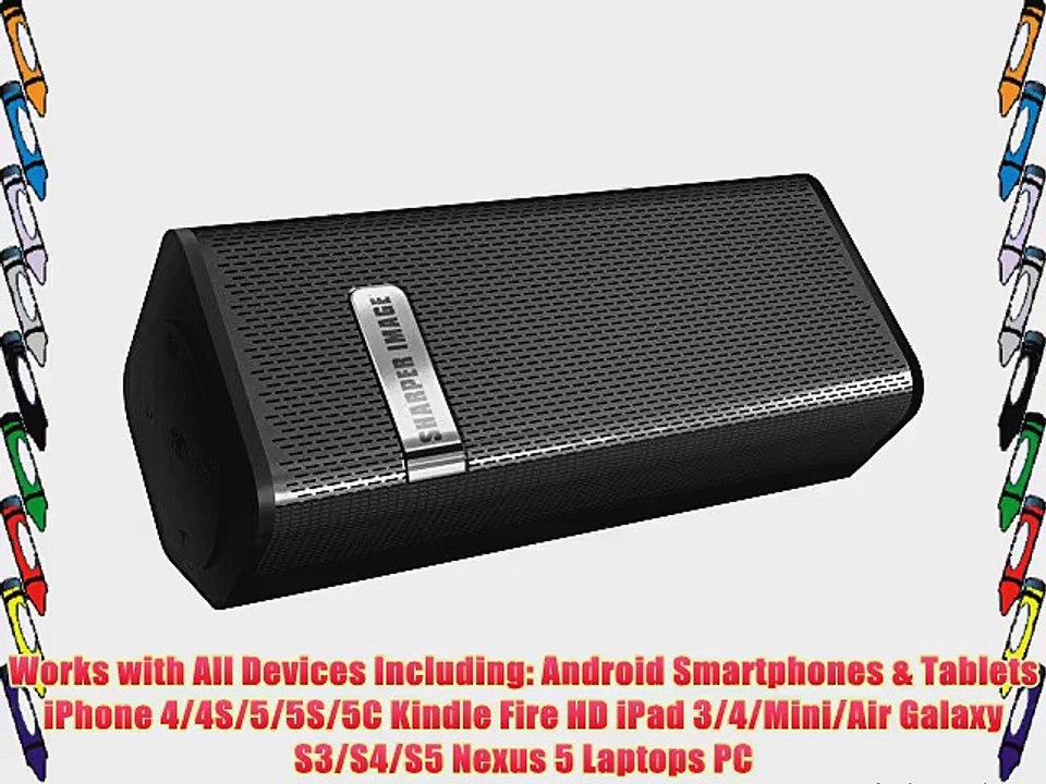 SHARPER IMAGE Universal Wireless Premium Bluetooth Speaker with Microphone for Smart Devices