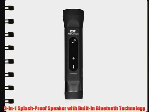 Pyle PLBSKBT55BK Pedal Sound 3-in-1 Waterproof Bluetooth Bicycle Speaker with Built-in Mic