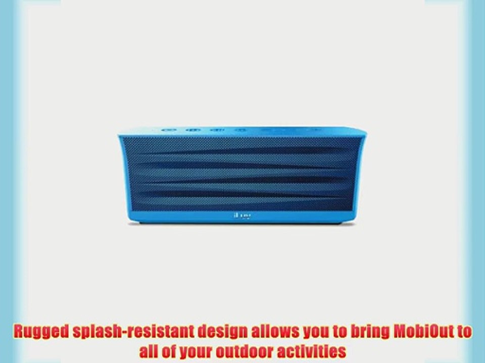 iLuv Rechargeable Splash-resistant Stereo Bluetooth Speaker with Jump-Start Technology-Blue