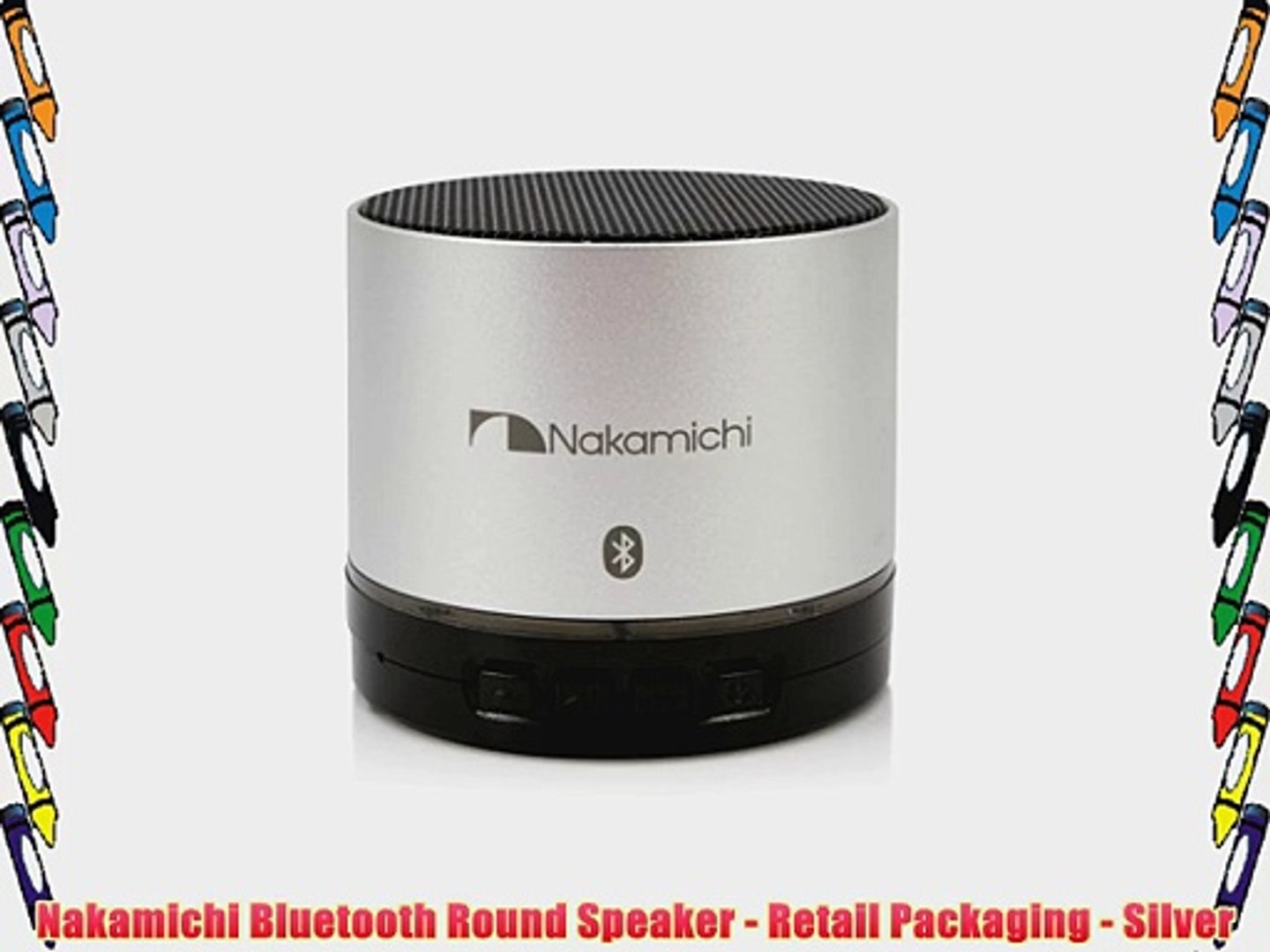 Nakamichi Bluetooth Round Speaker - Retail Packaging - Silver