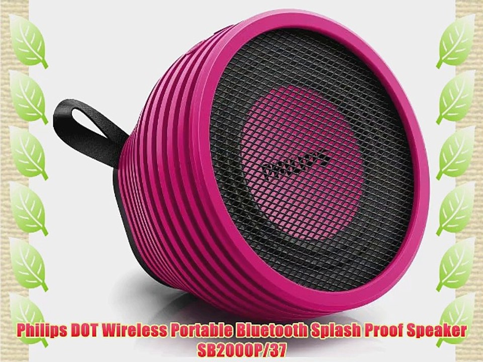 Philips DOT Wireless Portable Bluetooth Splash Proof Speaker SB2000P/37