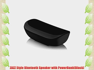 ZAZZ Style Bluetooth Speaker with PowerBank(Black)