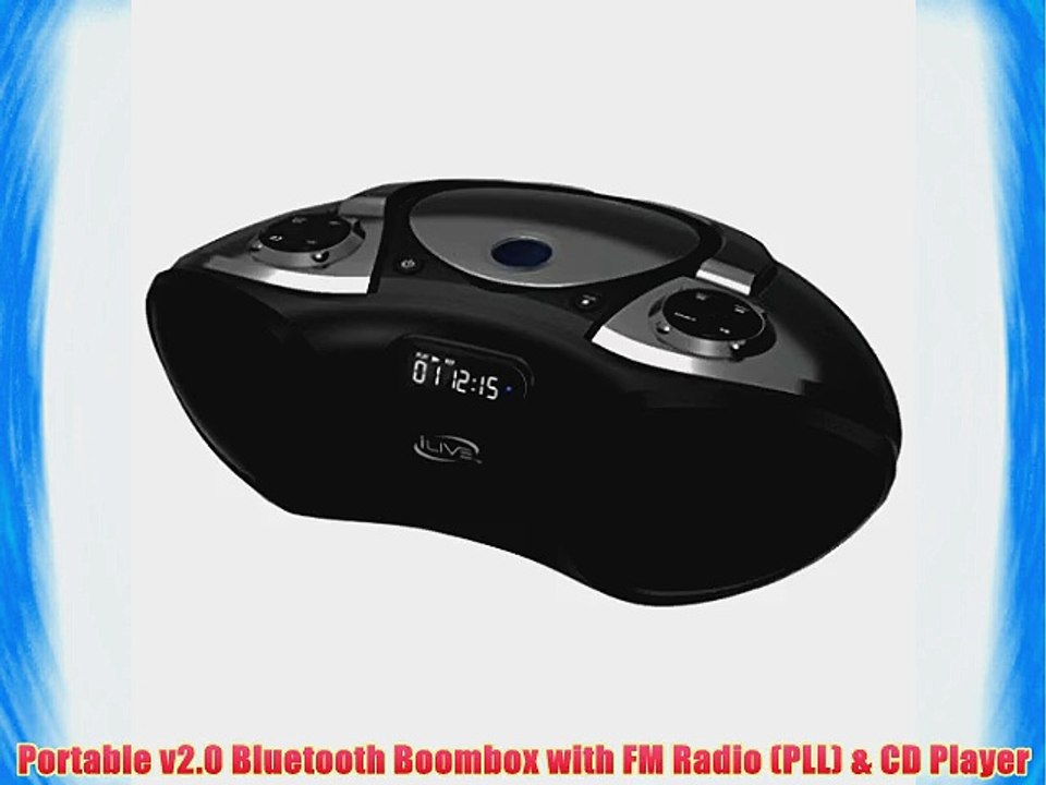 iLive Wireless Bluetooth Boombox with CD Player