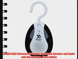 Xit AXTSSBK Waterproof Shower Bluetooth Speaker and Radio with Microphone Black/White