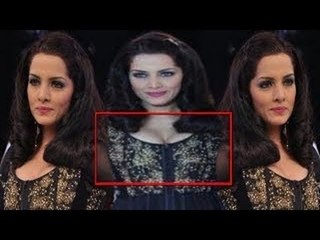 Hot Celina Jaitley Bra Visible On Ramp @ Blenders Pride Fashion