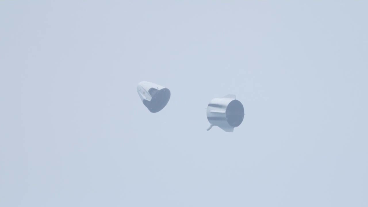 SpaceX Crew Dragon Spacecraft Takes Flight During Pad Abort Test at Cape Canaveral
