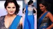 Sania Mirza Looking Hot In Deep Neck Blue Dress @ Blenders Pride Fashion
