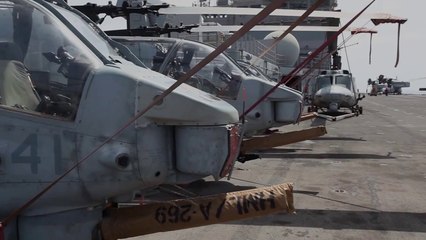 Preparing and Arming AH-1W Super Cobra Attack Helicopter