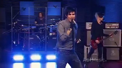 Adam Lambert strut live on AOL music session