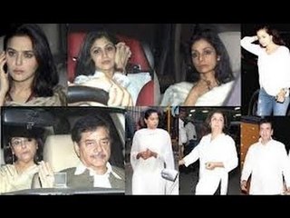 Bollywood Attends - Yash Chopra's Prayer Meet Part 1