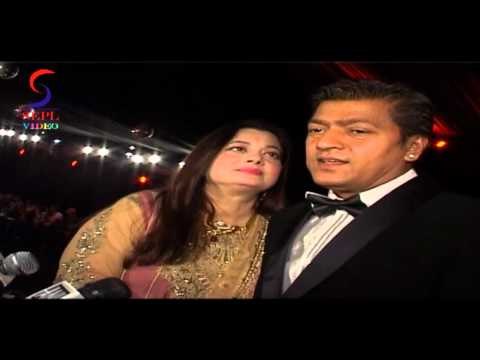 Music Director Aadesh Shrivastav With Wife Spotted @ Amitabh Bachchan Birthday Bash