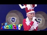 Sexy celebrity cosplayer Myrtle sings on Its Showtime